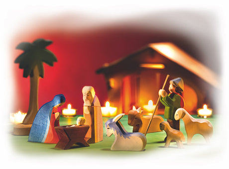 Krippenszene mit Ostheimer Figuren