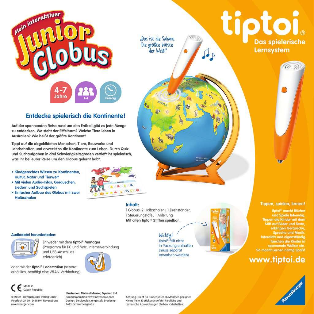 Ravensburger | tiptoi® Mein interaktiver Junior Globus