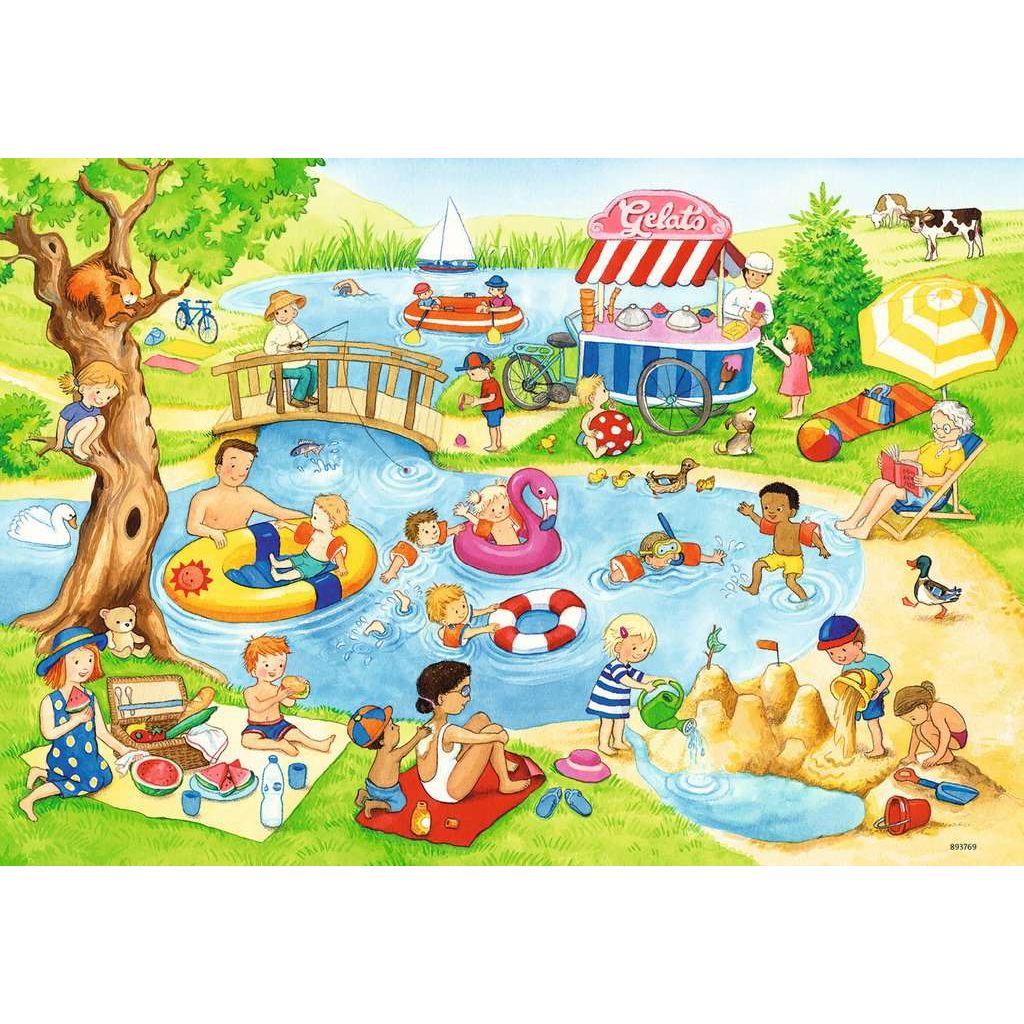 Ravensburger | Freizeit am See | Kinderpuzzle | 2x24 Teile