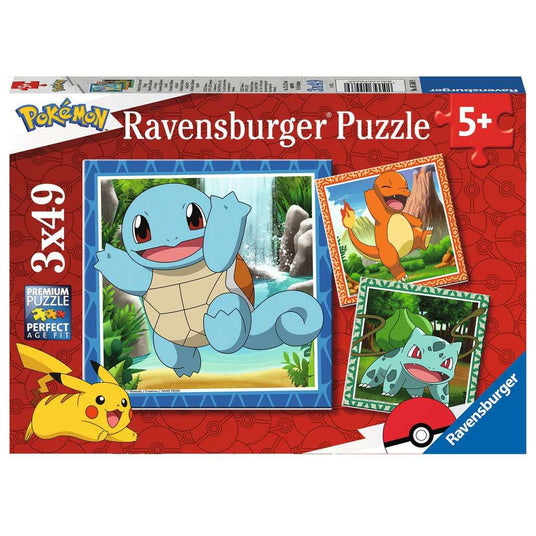 Ravensburger | Glumanda, Bisasam und Schiggy | Kinderpuzzle | 3x49 Teile