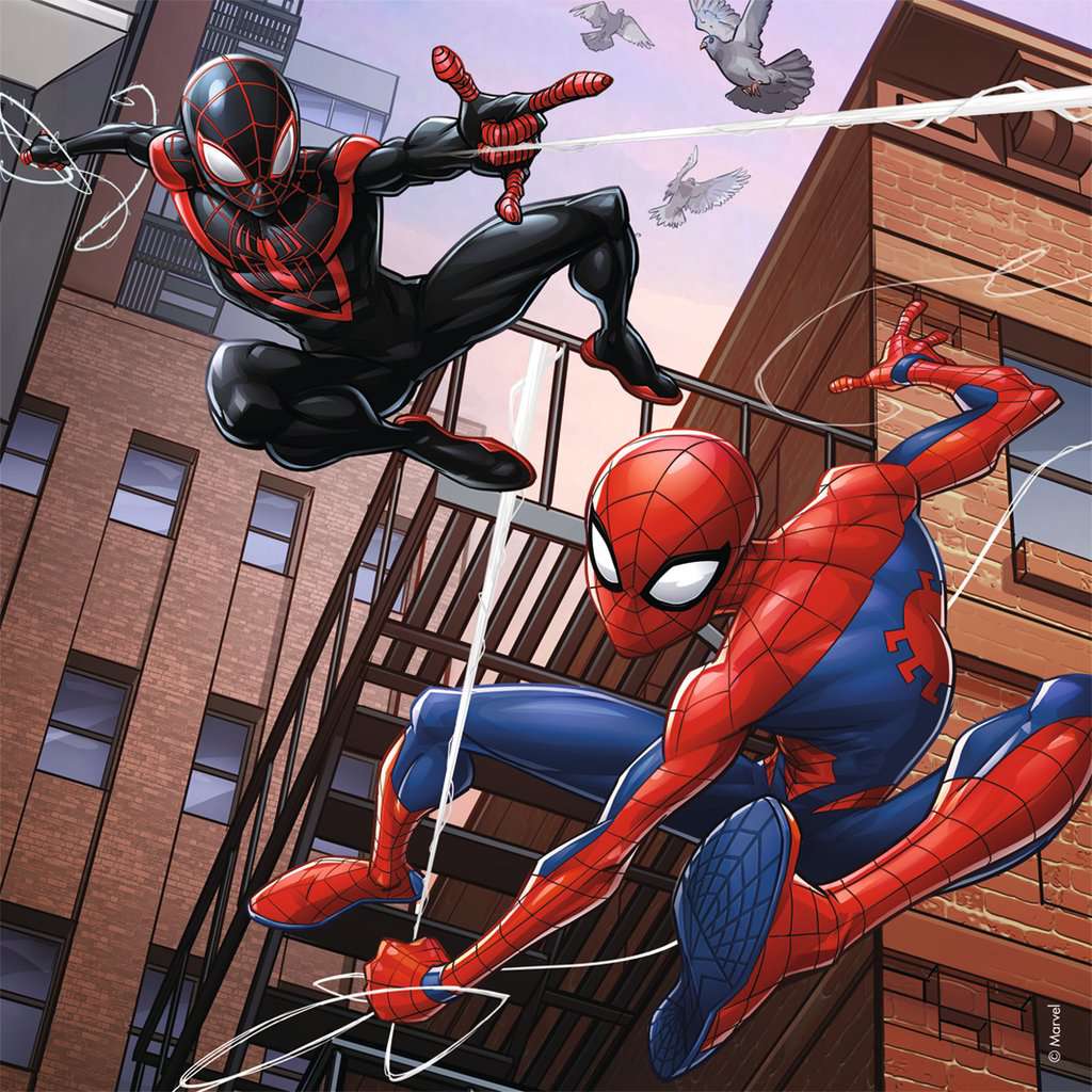 Ravensburger | Spider-Man beschützt die Stadt | Kinderpuzzle | 3x49 Teile