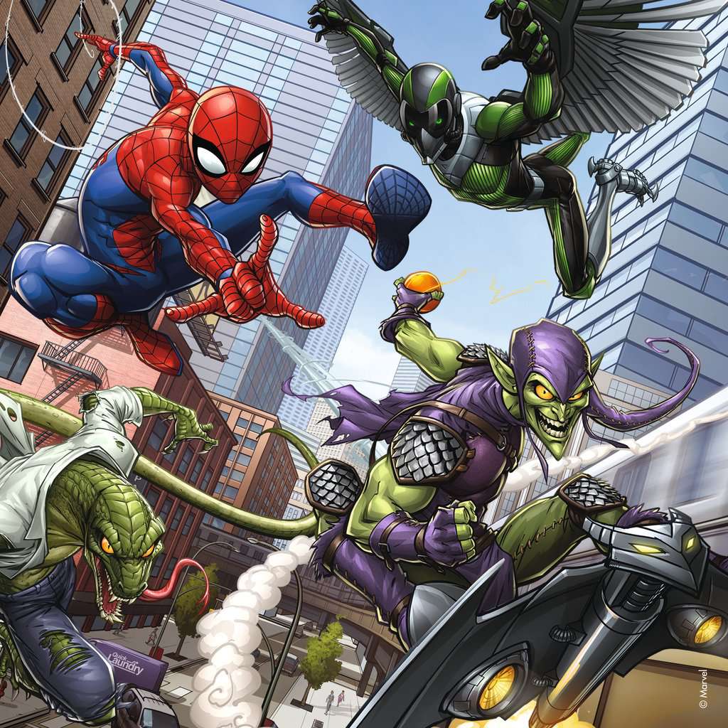 Ravensburger | Spider-Man beschützt die Stadt | Kinderpuzzle | 3x49 Teile