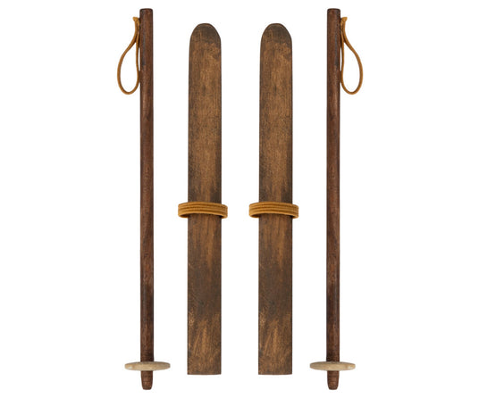 Maileg | Ski und Skistöcke, Mama & Papa Maus