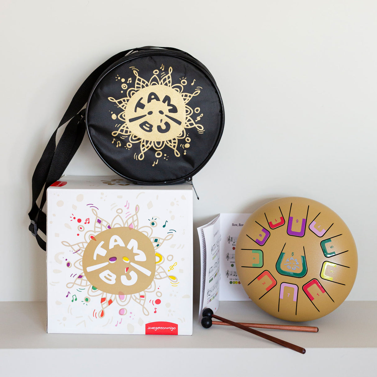 Tambú Zungentrommel 8" | 11 Töne | Golden Stars (Matt Gold)