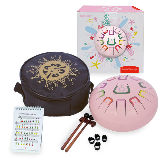 Tambú Zungentrommel 8" | 11 Töne | Coral Reef (Pink)