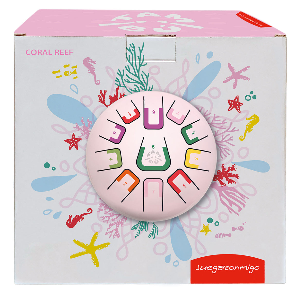 Tambú Zungentrommel 8" | 11 Töne | Coral Reef (Pink)