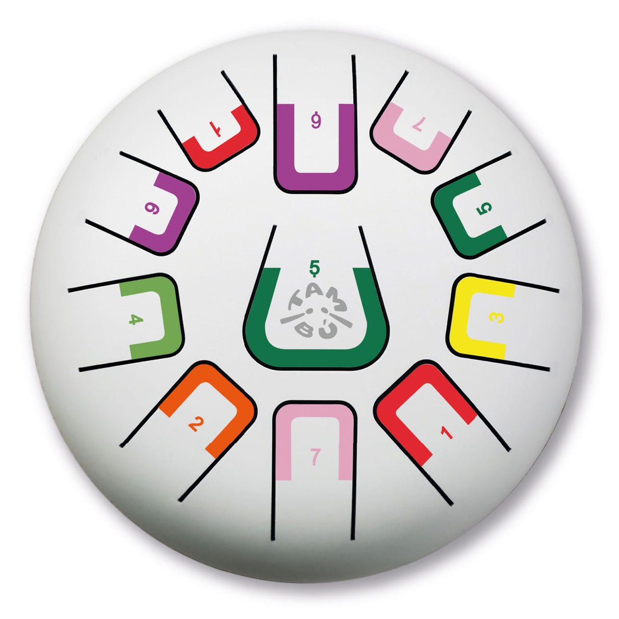 Tambú Zungentrommel 8" | 11 Töne | Iceberg Dream (Matt White)