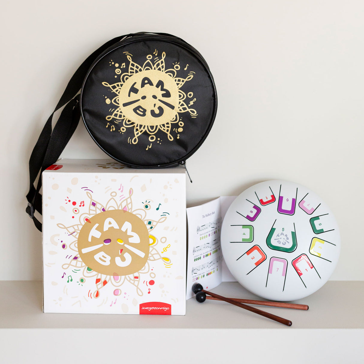 Tambú Zungentrommel 8" | 11 Töne | Iceberg Dream (Matt White)