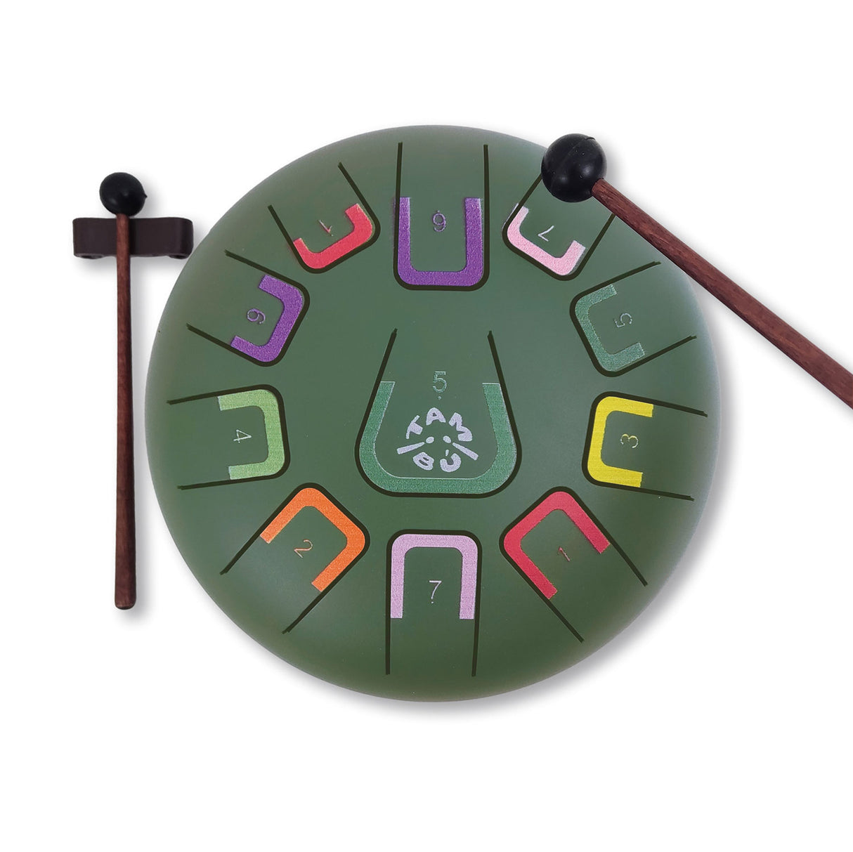 Tambú Zungentrommel 8" | 11 Töne | Wild Jungle (Jungle Green)