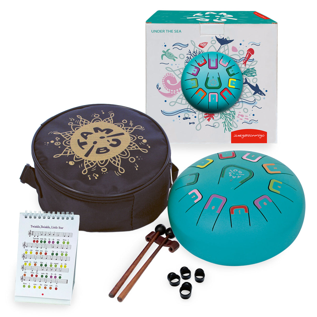 Tambú Zungentrommel 8" | 11 Töne | Under the sea (Matt Turquoise)