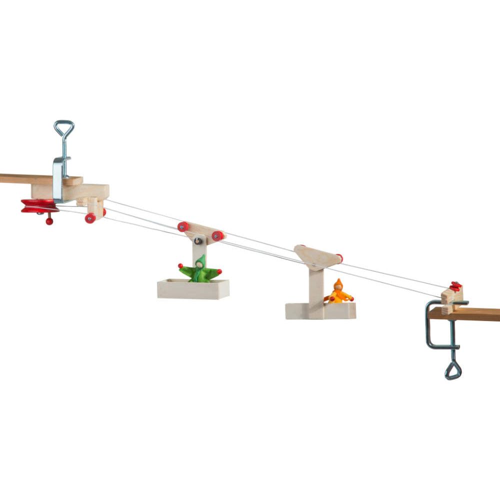 KRAUL | Mini-Seilbahn 2 Wagen mit Station und 2 x 5 m Seil