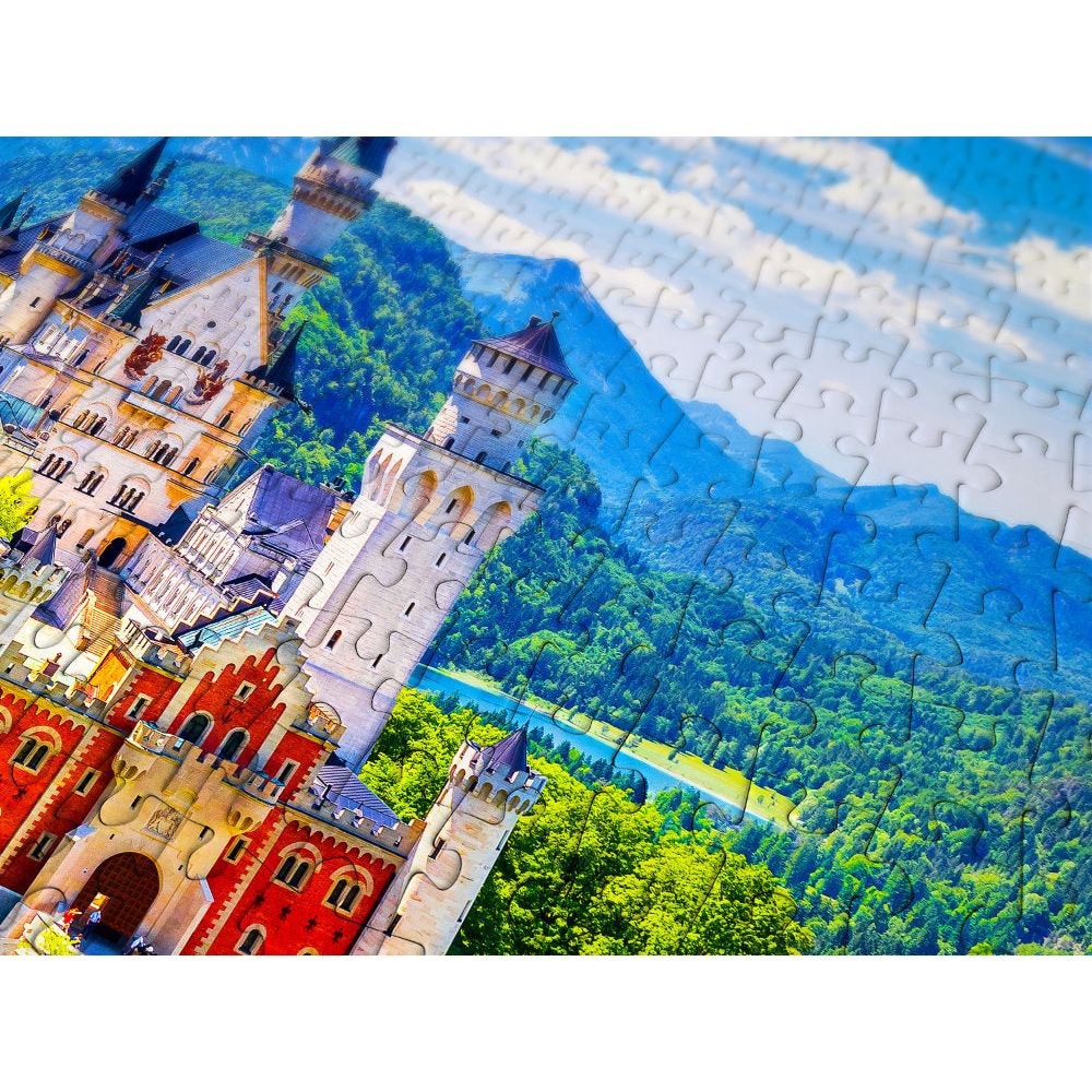 ENJOY Puzzle | 1000 Teile | Schloss Neuschwanstein im Sommer, Deutschland