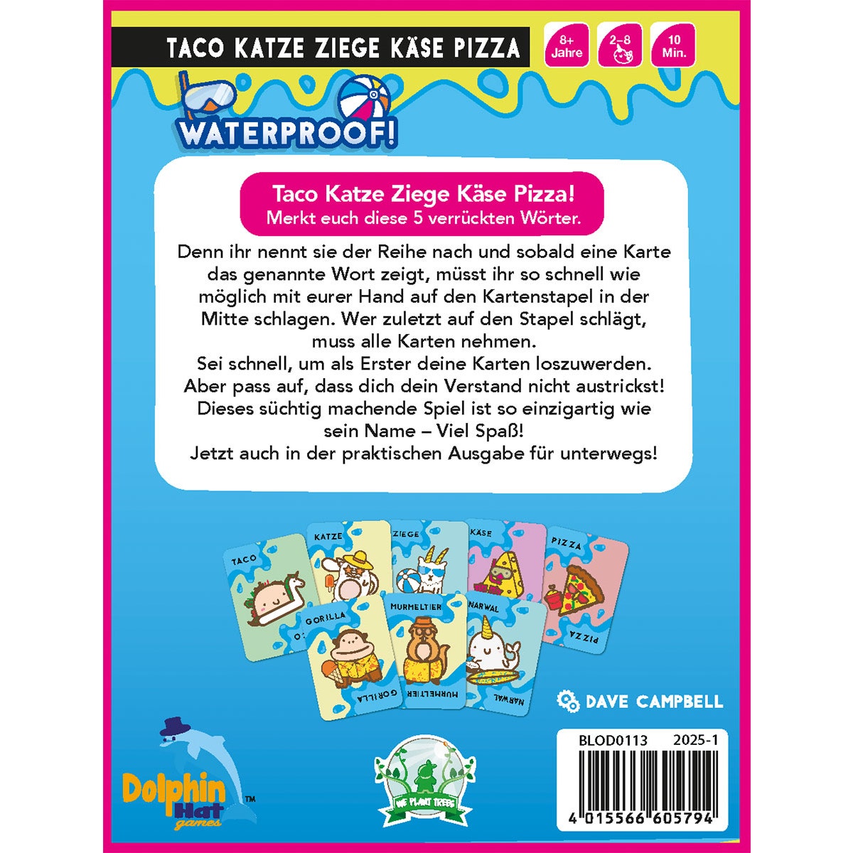 Blue Orange | Taco Katze Ziege Käse Pizza Waterproof!