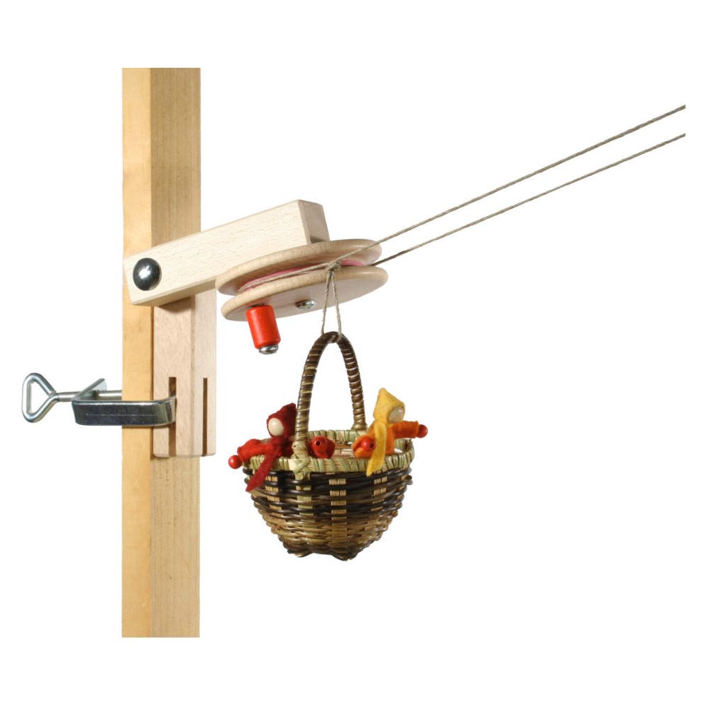 KRAUL | Körbchen Seilbahn Grundkasten mit 10m Seil und 2 gr. Körbchen