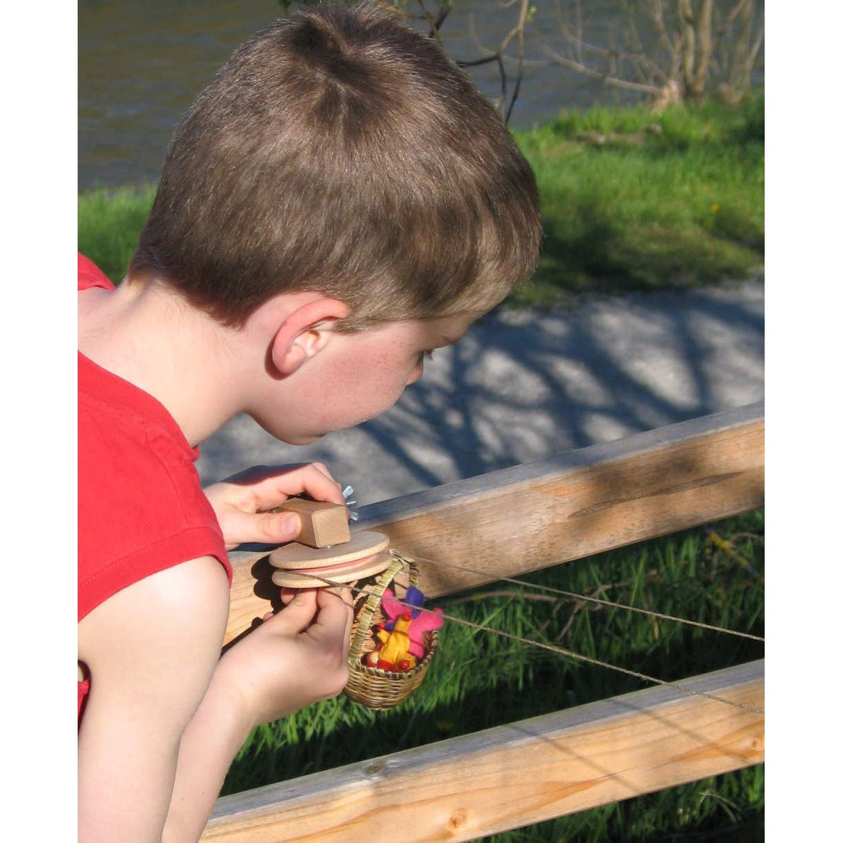 KRAUL | Körbchen Seilbahn Grundkasten mit 10m Seil und 2 gr. Körbchen