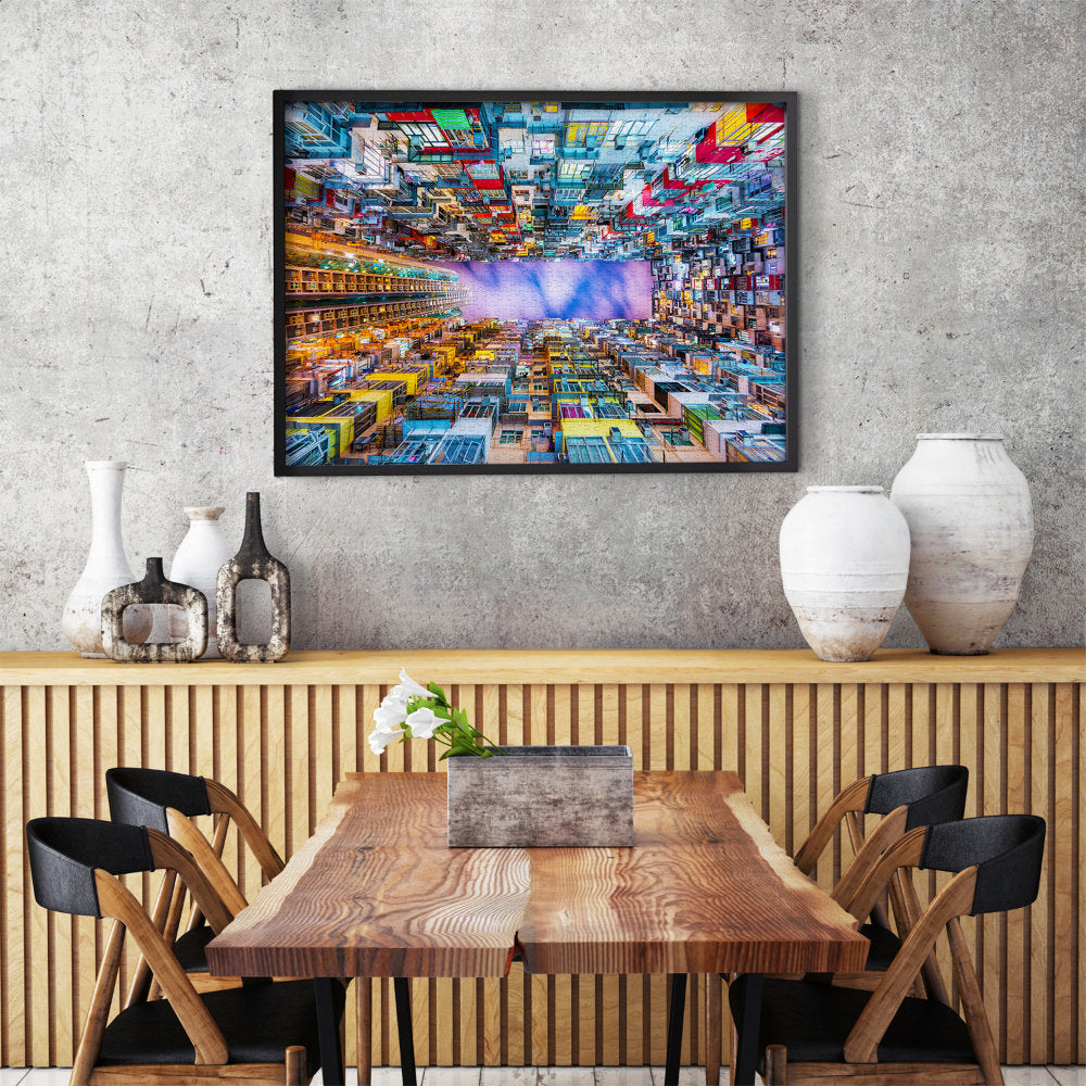 ENJOY Puzzle | 1000 Teile | Buntes Wohnhaus, Hongkong