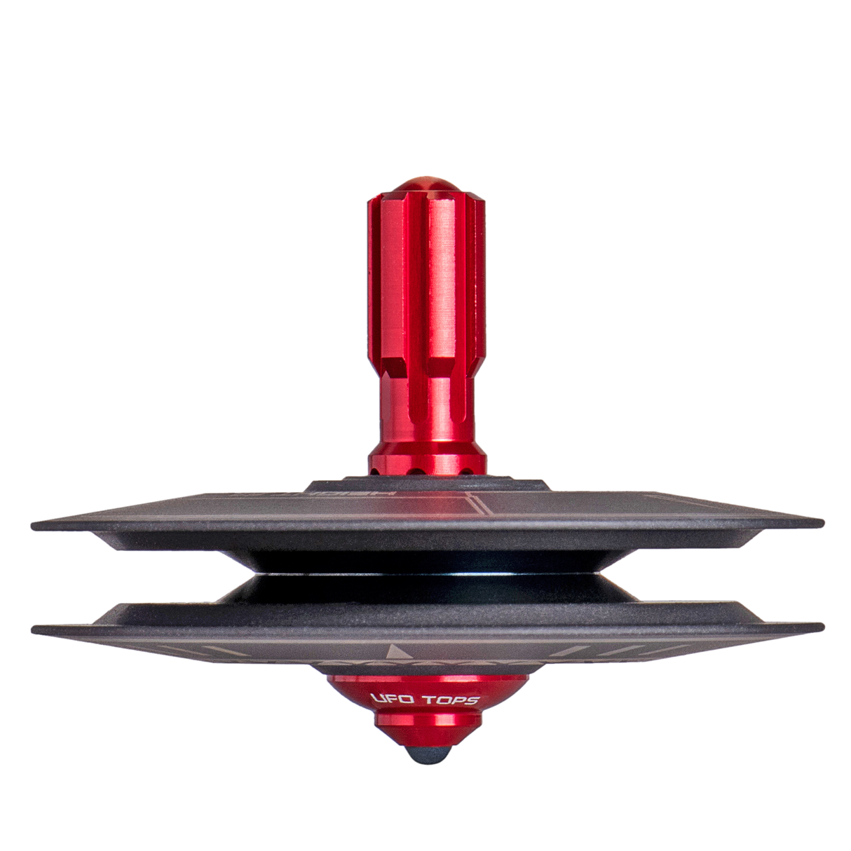 UFO Tops | Height 611 | Kreisel aus Metall: Schwarzes Titan