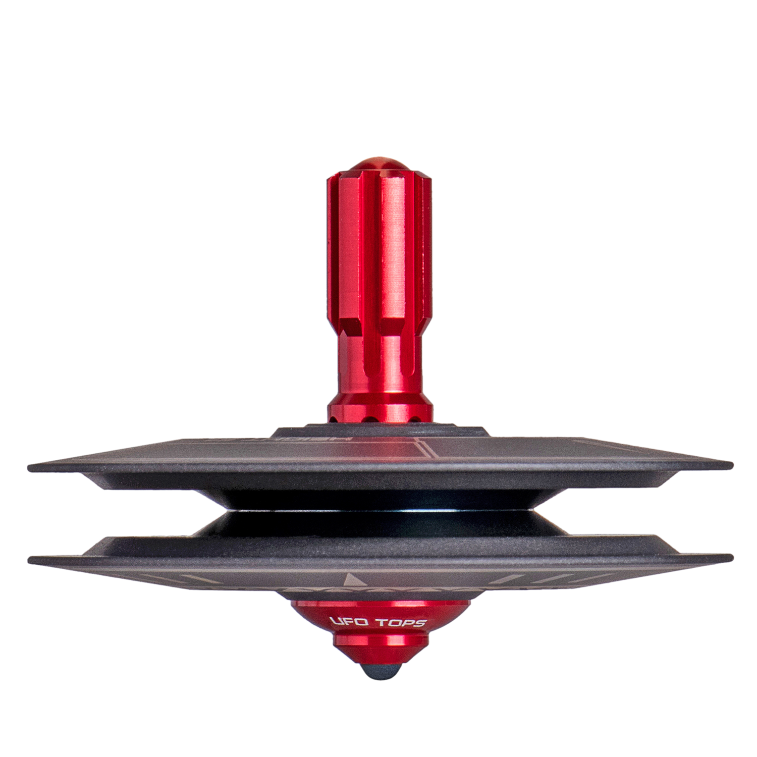 UFO Tops | Height 611 | Kreisel aus Metall: Schwarzes Titan