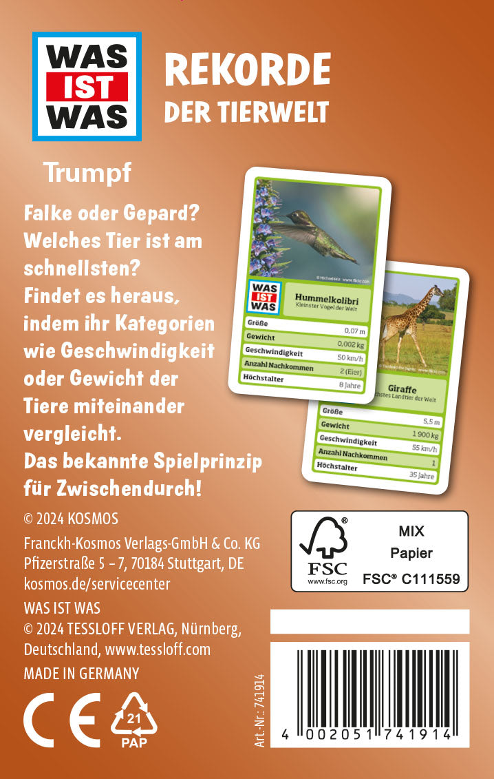 KOSMOS | WAS IST WAS Trumpf: Rekorde der Tiere