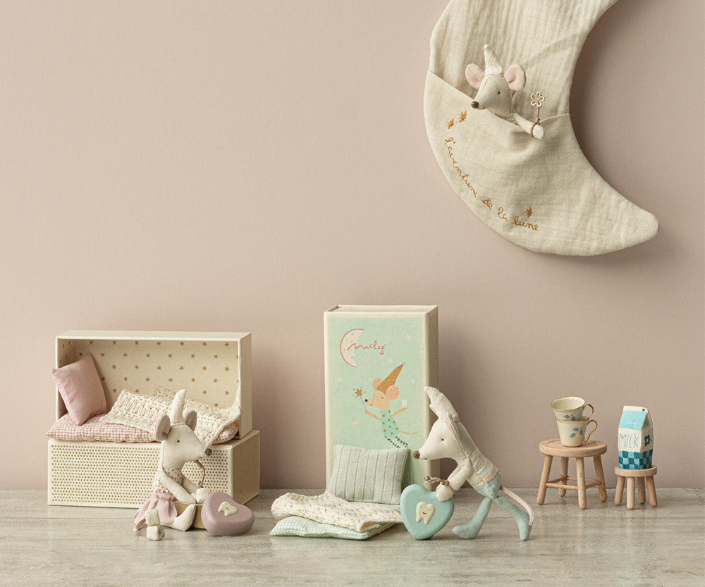 Maileg | Zahnfeenmaus, Kleine Schwester in Streichholzschachtel