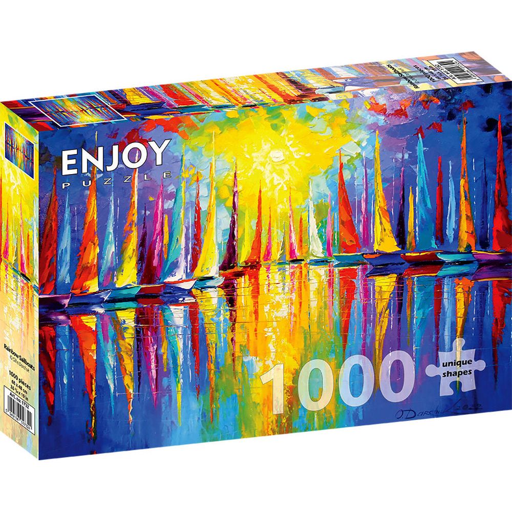 ENJOY Puzzle | 1000 Teile | Regenbogen Segelboote