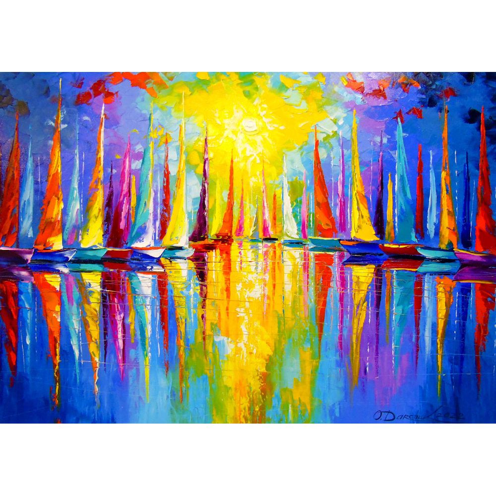 ENJOY Puzzle | 1000 Teile | Regenbogen Segelboote