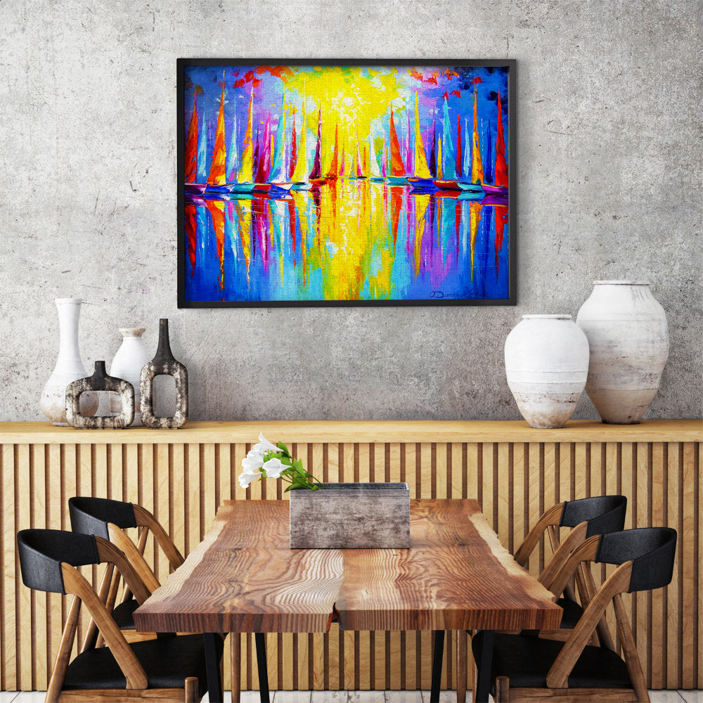 ENJOY Puzzle | 1000 Teile | Regenbogen Segelboote