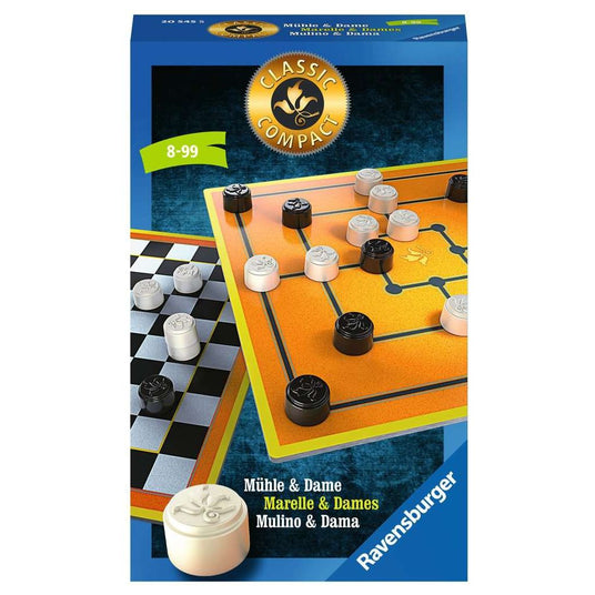 Ravensburger | Classic Compact: Mühle und Dame