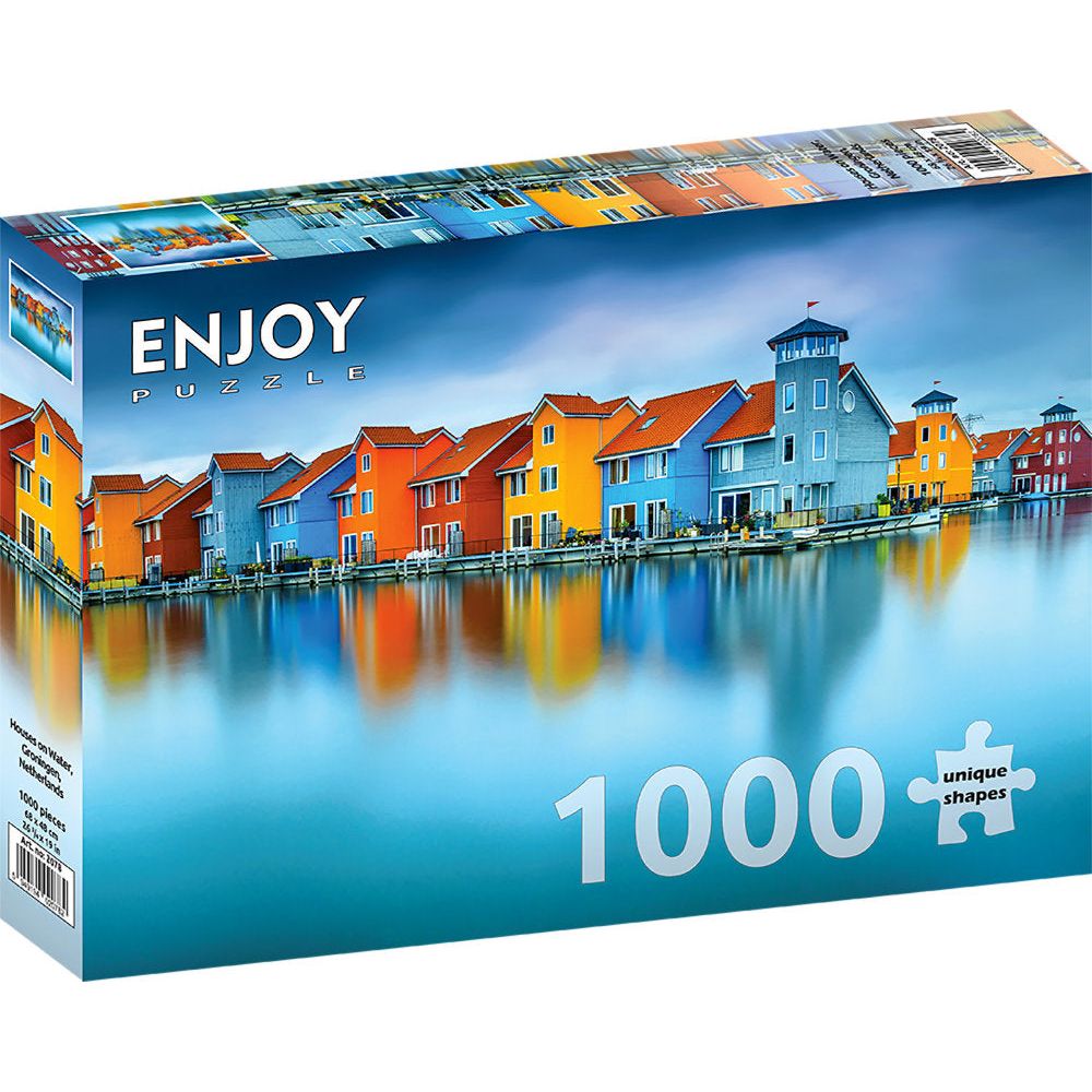 ENJOY Puzzle | 1000 Teile | Häuser auf dem Wasser, Groningen, Niederlande