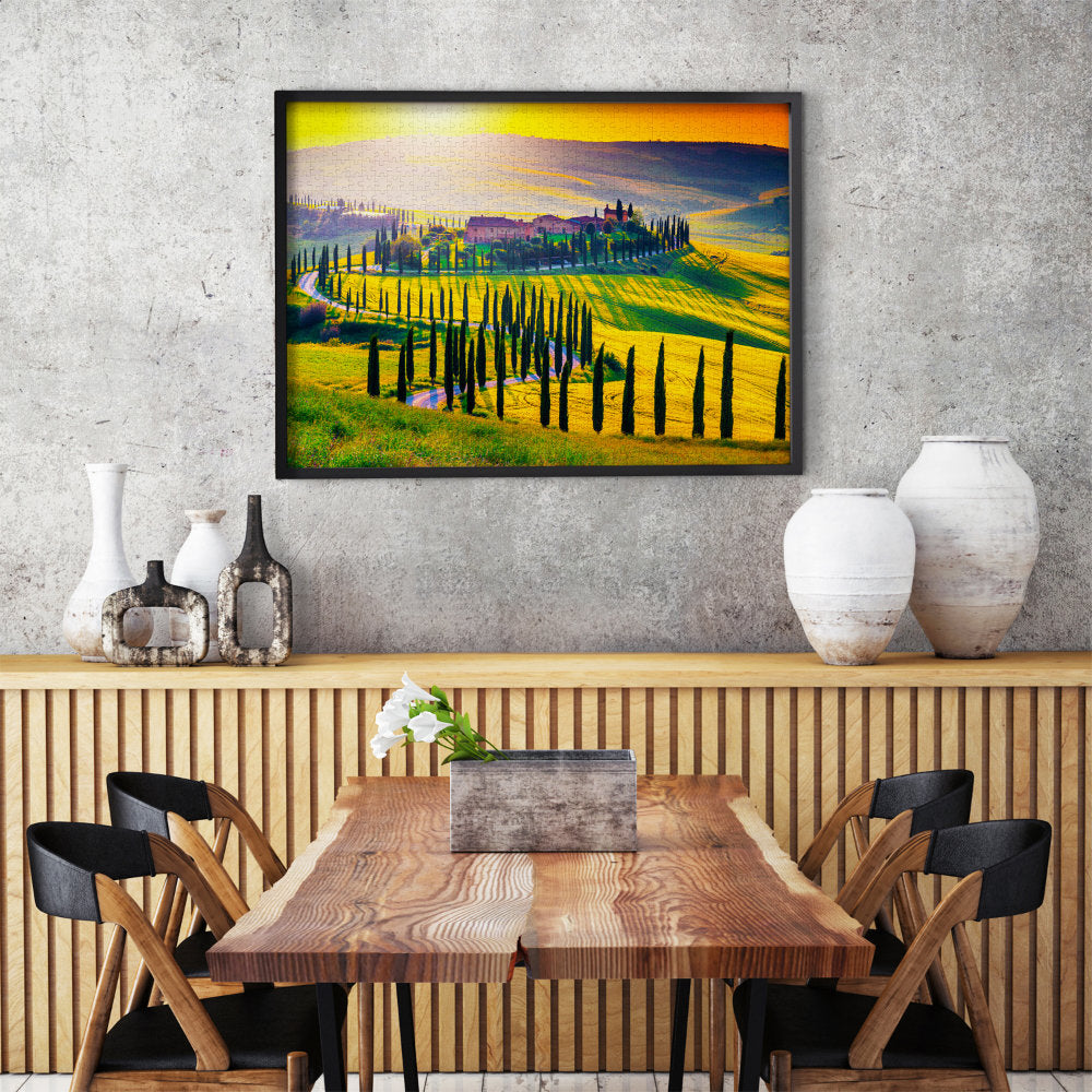 ENJOY Puzzle | 1000 Teile | Sonnenuntergang in der Toskana