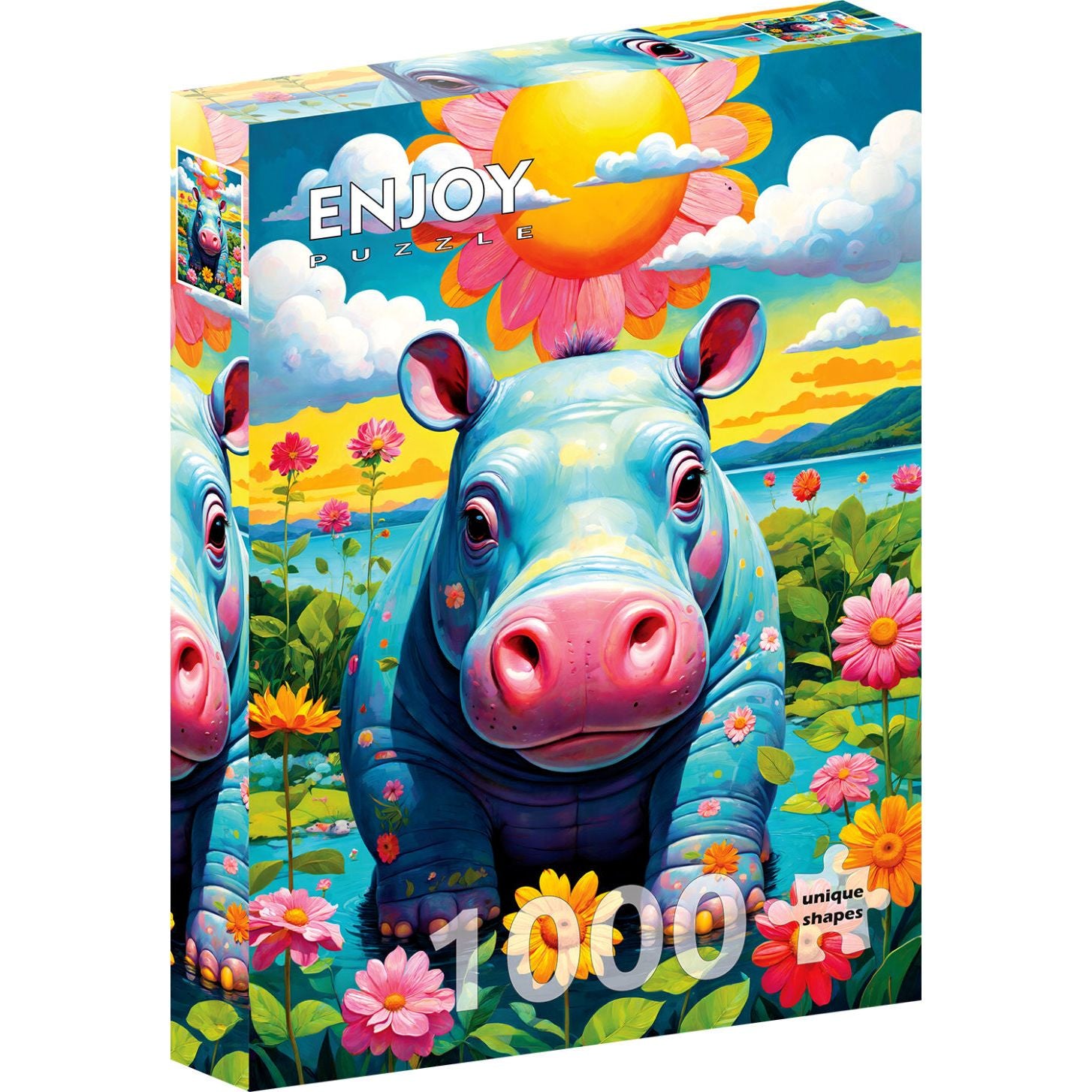 ENJOY Puzzle | 1000 Teile | Sonniges Nilpferd