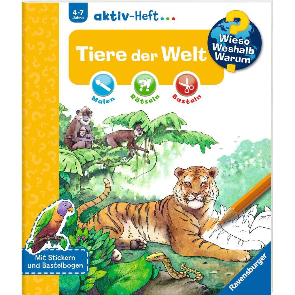 Ravensburger | Wieso? Weshalb? Warum? aktiv-Heft: Tiere der Welt