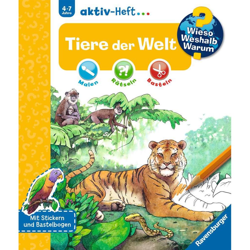 Ravensburger | Wieso? Weshalb? Warum? aktiv-Heft: Tiere der Welt