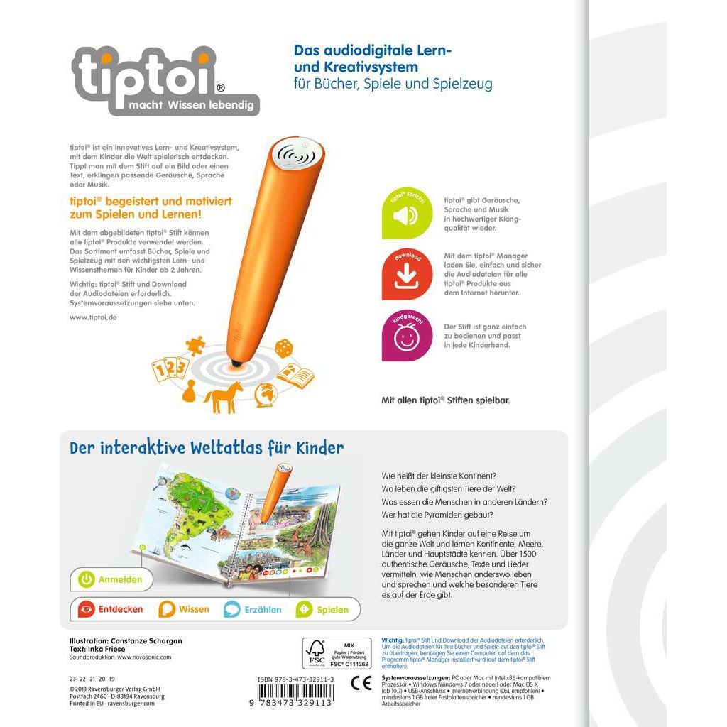 Ravensburger | tiptoi® Mein großer Weltatlas