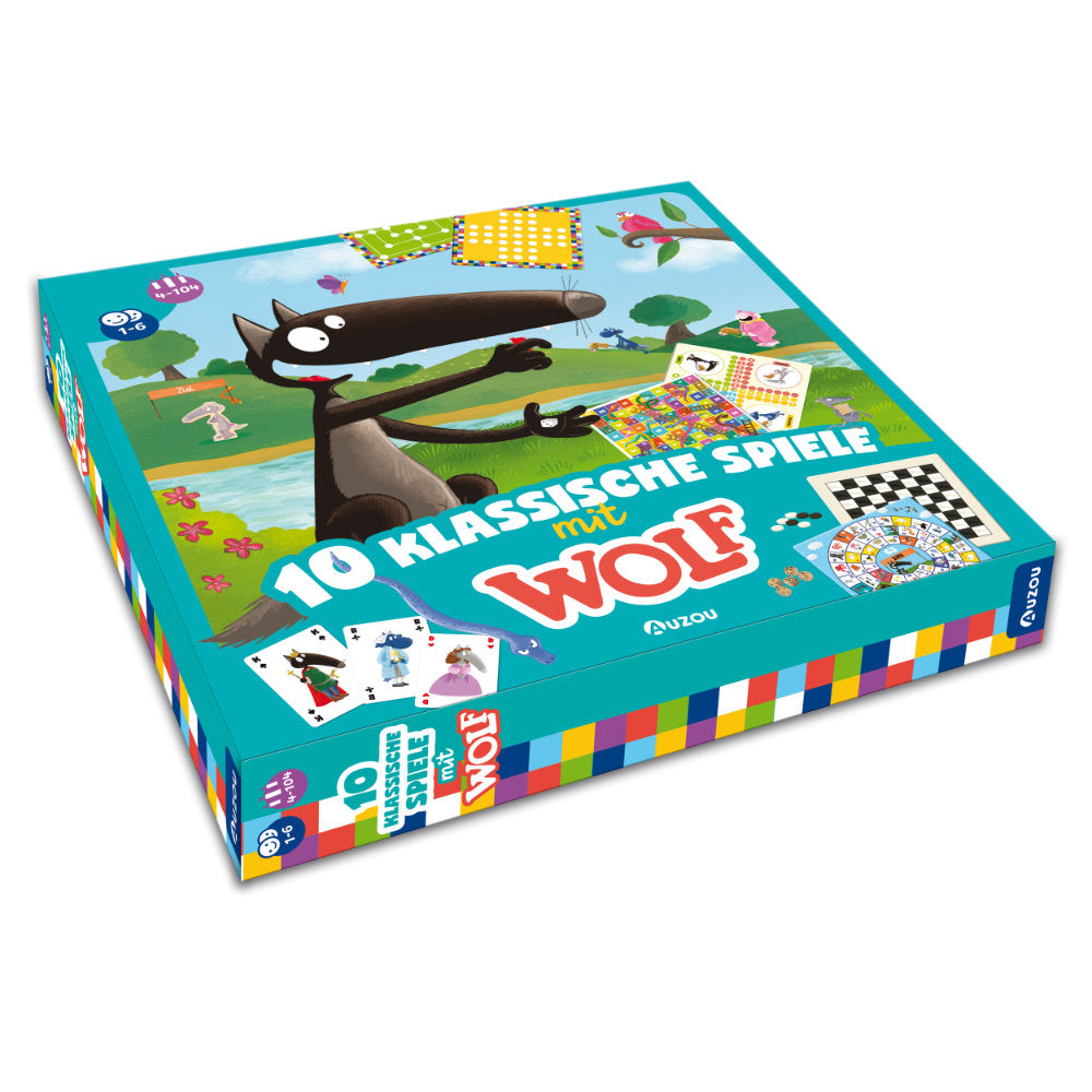 Auzou Spielen | 10 Klassische Spiele mit Wolf