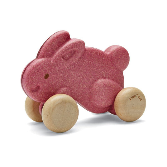 PlanToys | Hase auf Rädern rosa