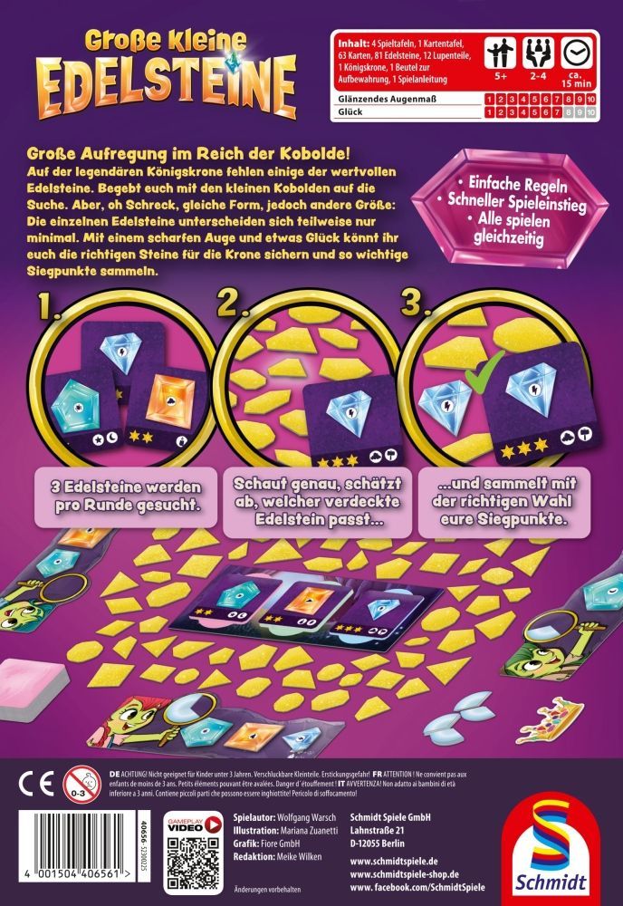 Schmidt Spiele | Große kleine Edelsteine, Kinderspiel