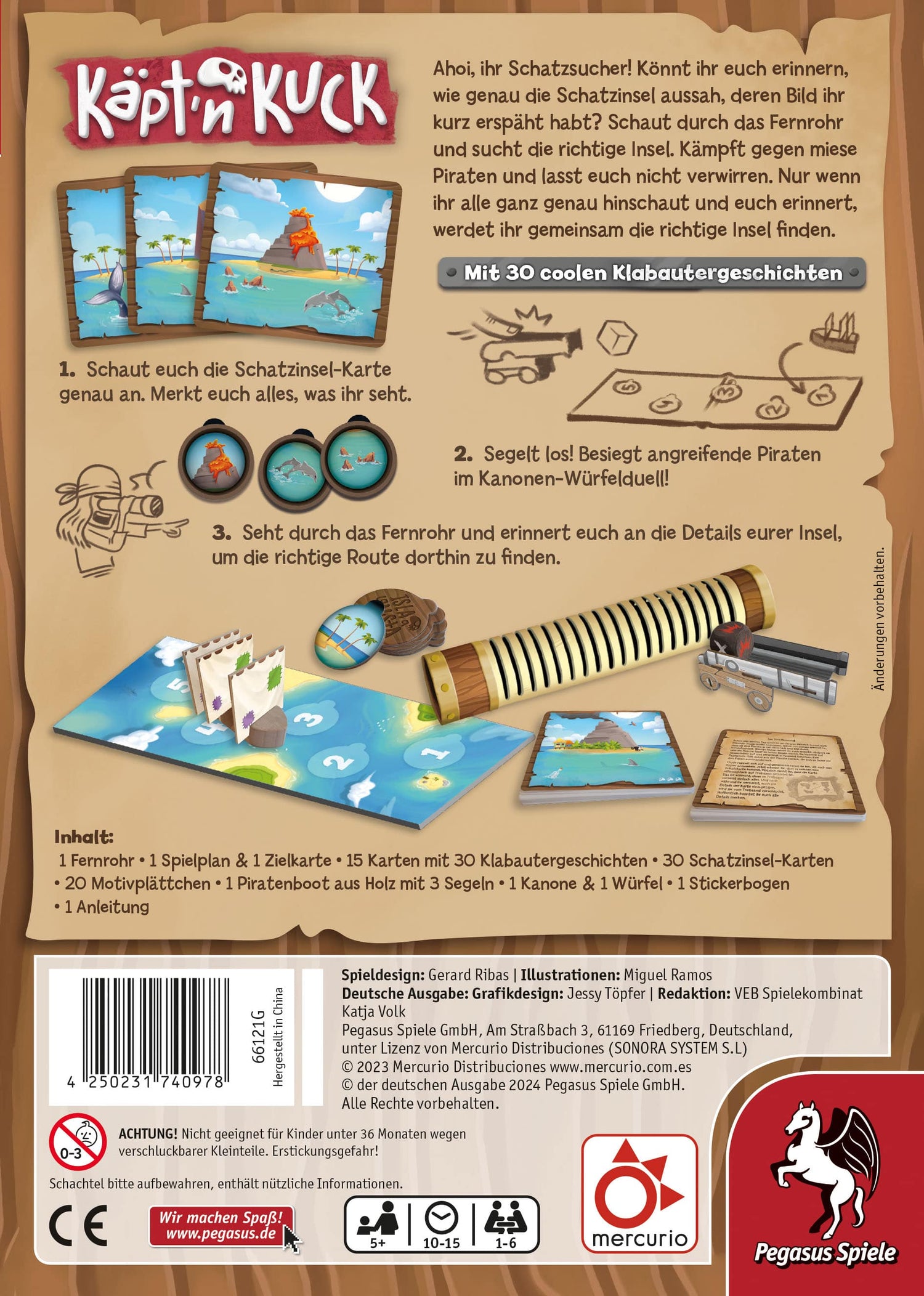 Pegasus Spiele | Käpt´n Kuck | Empfehlungsliste zum Kinderspiel des Jahres 2025!