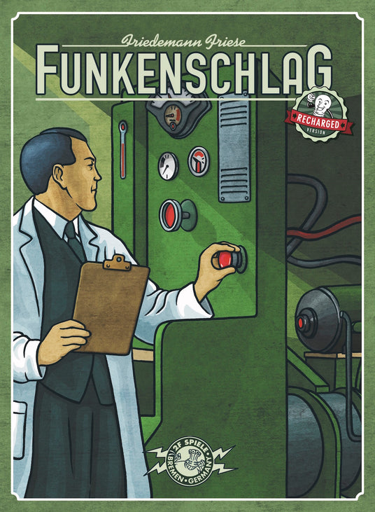 Funkenschlag Recharged Version Brettspiel mit Techniker und Elektrik-Panel