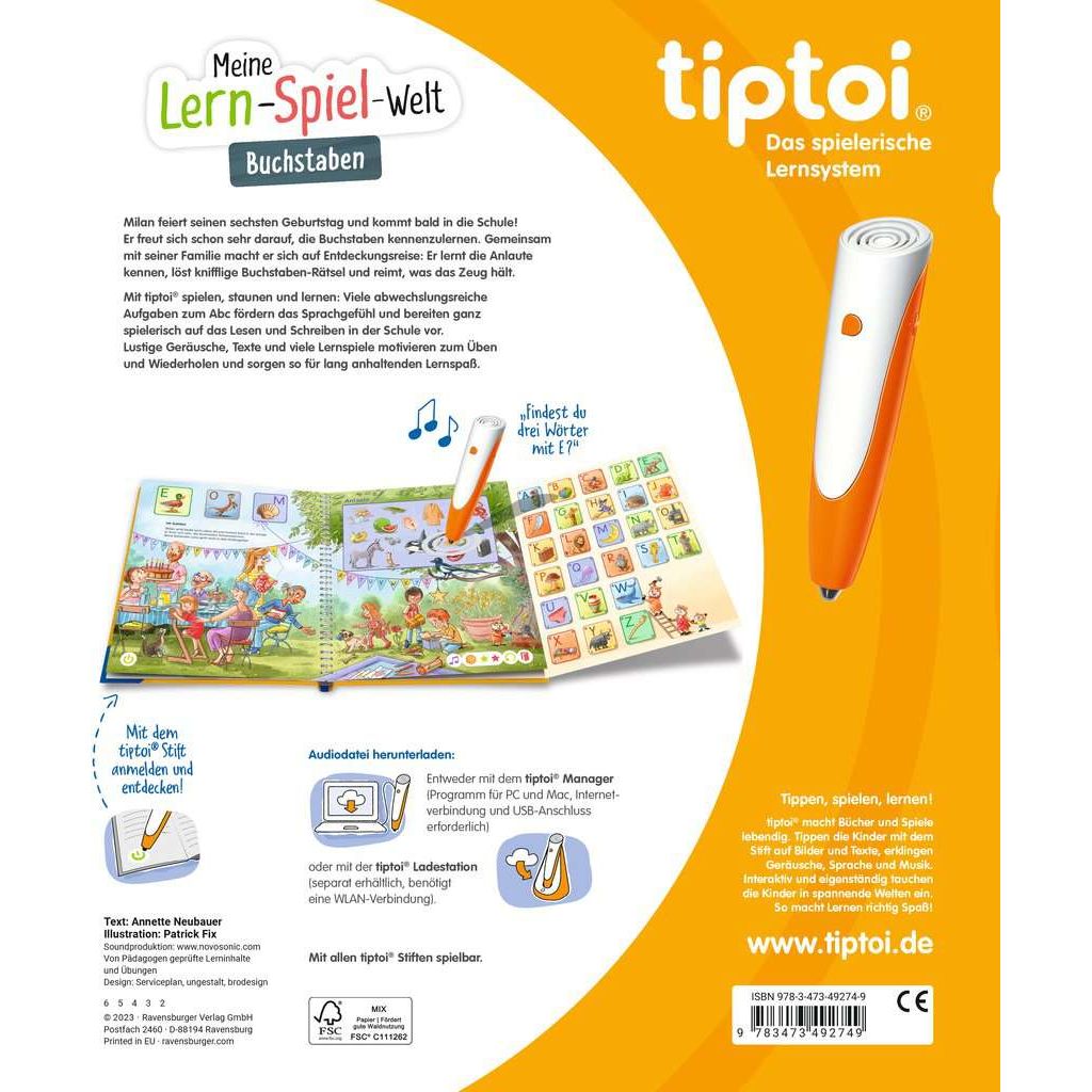 Ravensburger | tiptoi® Meine Lern-Spiel-Welt: Buchstaben