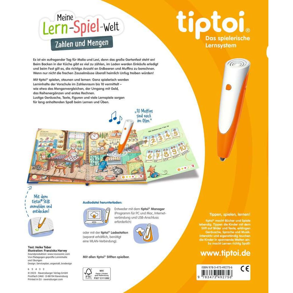 Ravensburger | tiptoi® Meine Lern-Spiel-Welt: Zahlen und Mengen