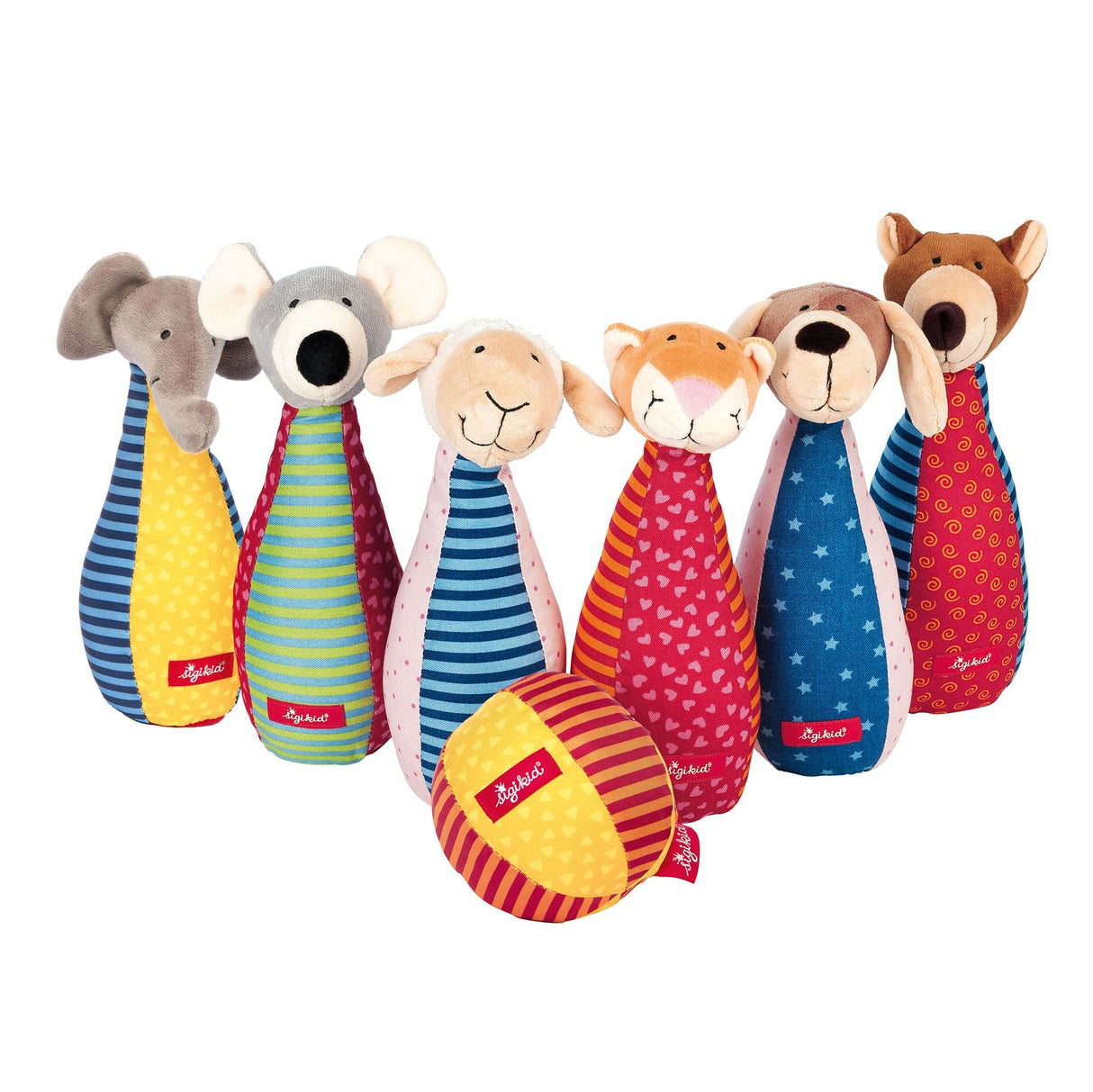 Sigikid | Kegelspiel aus Plüsch für Kleinkinder