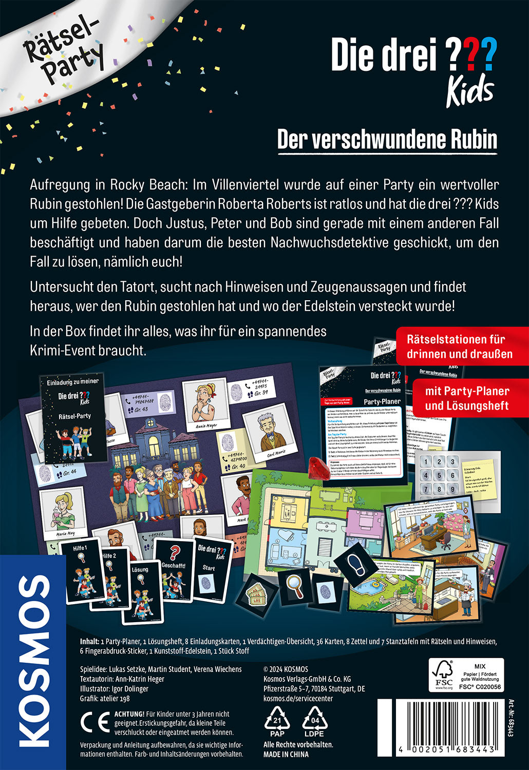 KOSMOS | Rätselparty: Die drei Fragezeichen Kids - Jagd nach dem Rubin