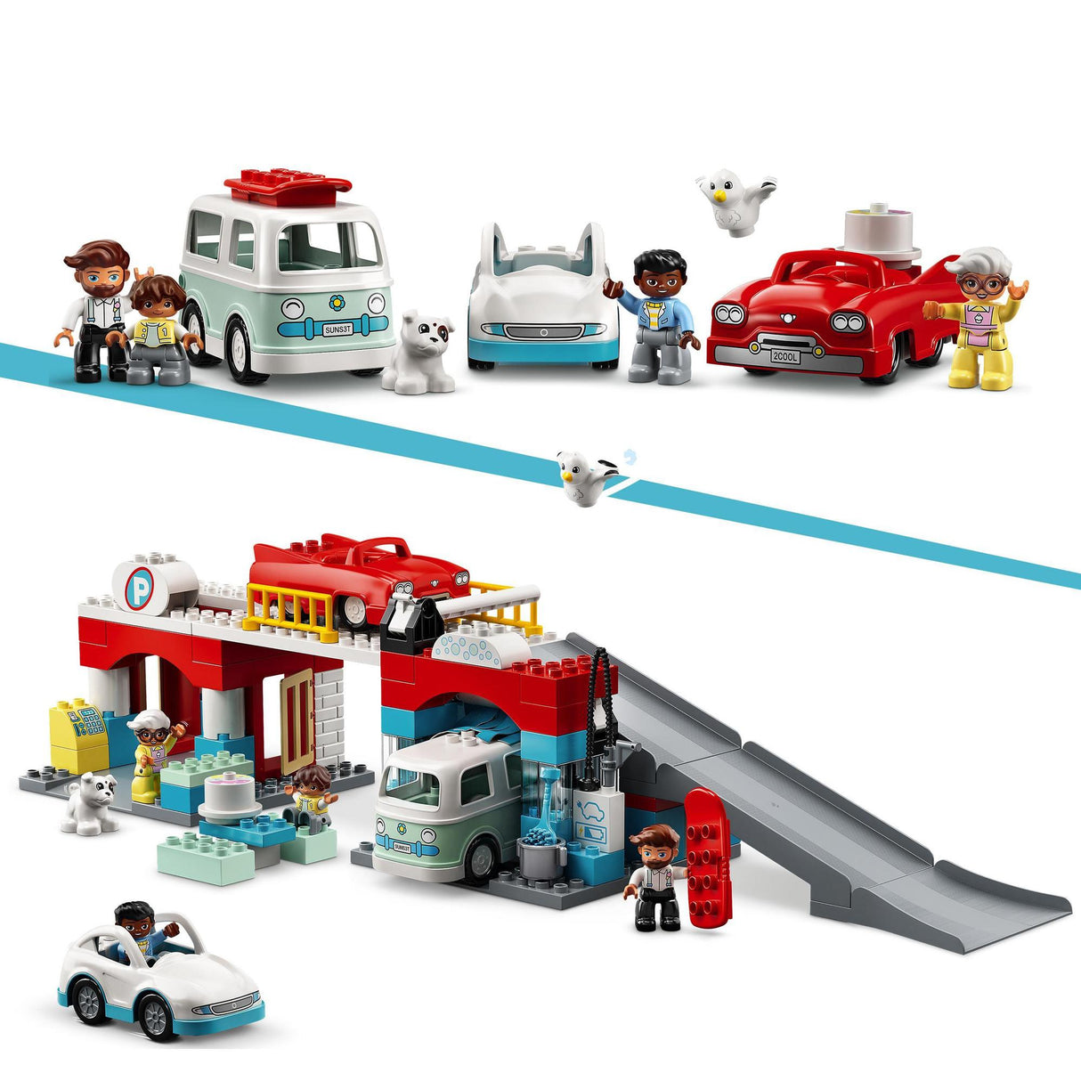 Lego® | 10948 | Parkhaus mit Autowaschanlage