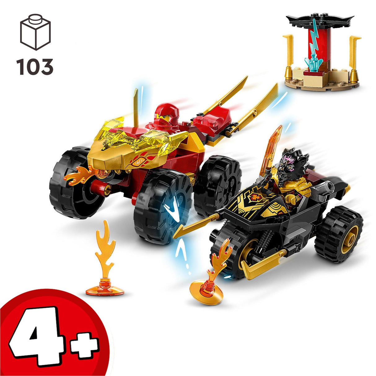 LEGO® | 71789 | Verfolgungsjagd mit Kais Flitzer und Ras' Mot