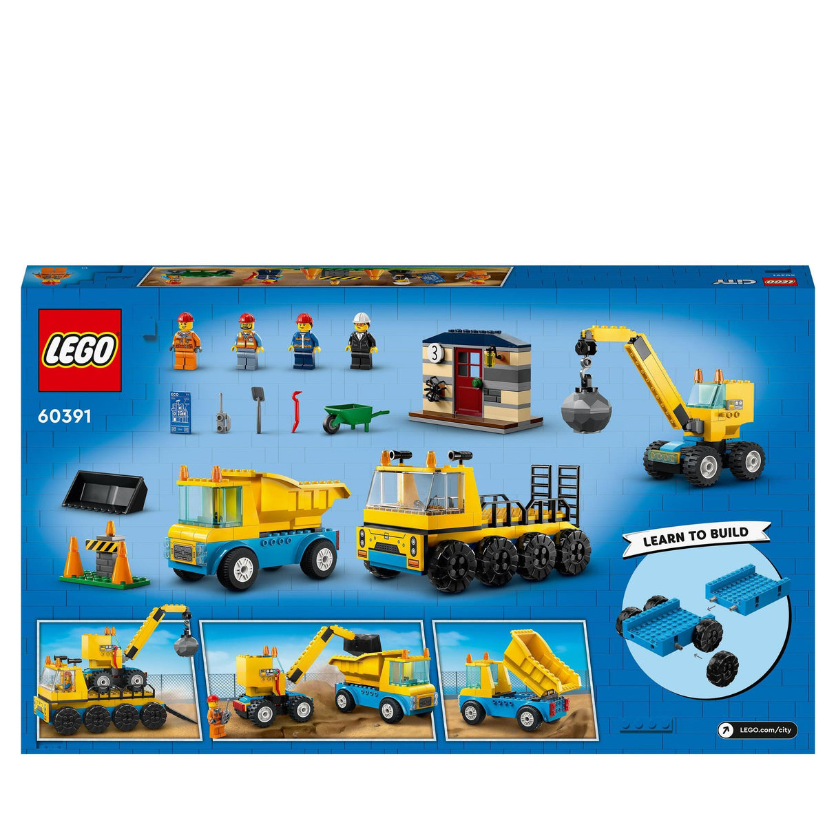 LEGO® | 60391 | Baufahrzeuge und Kran mit Abrissbirne