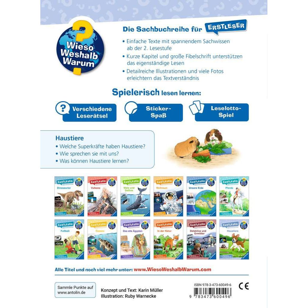Ravensburger | Wieso? Weshalb? Warum? Erstleser, Band 12: Haustiere
