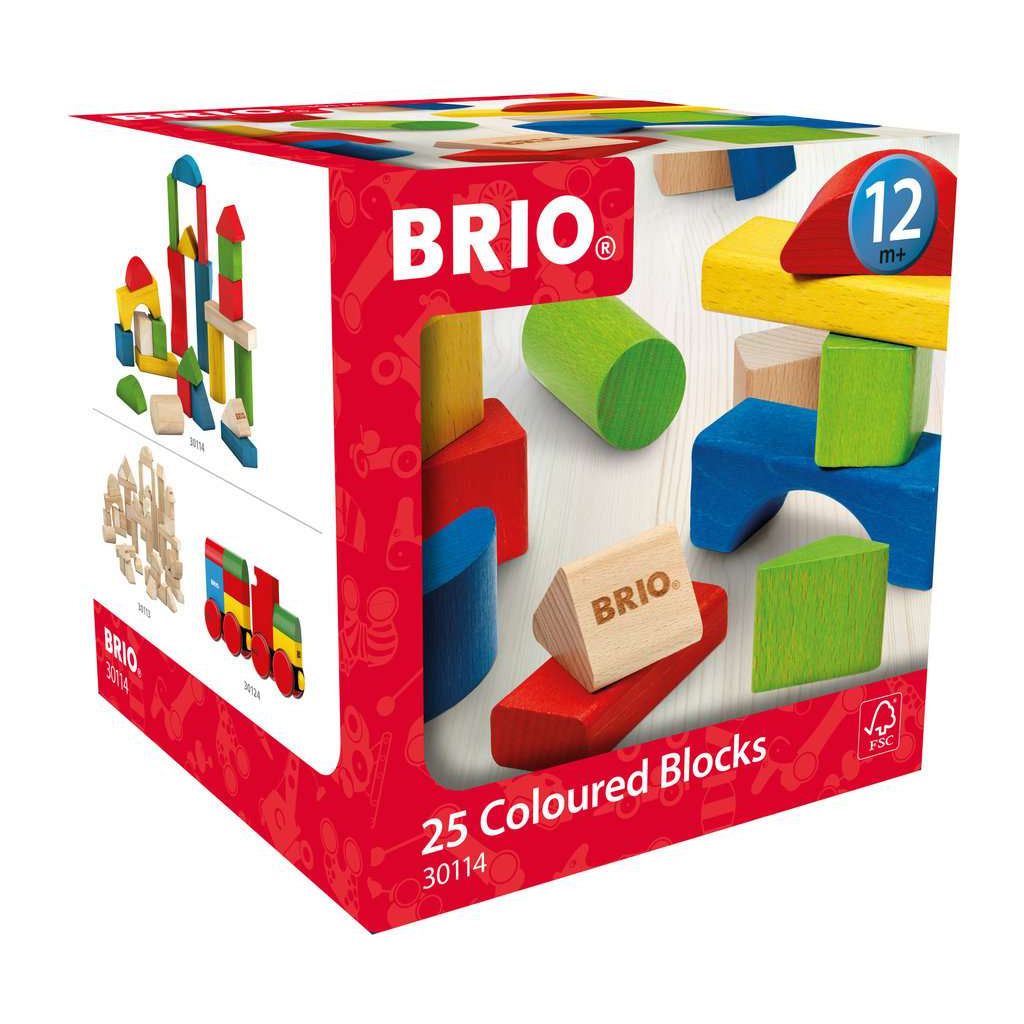 BRIO | Bunte Holzbausteine 25Teile