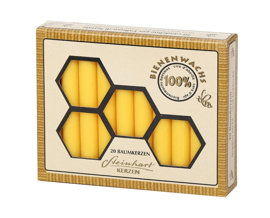 Baumkerzen | 100% Bienenwachs | 20 Stück - ca. 95 x 13 mm |