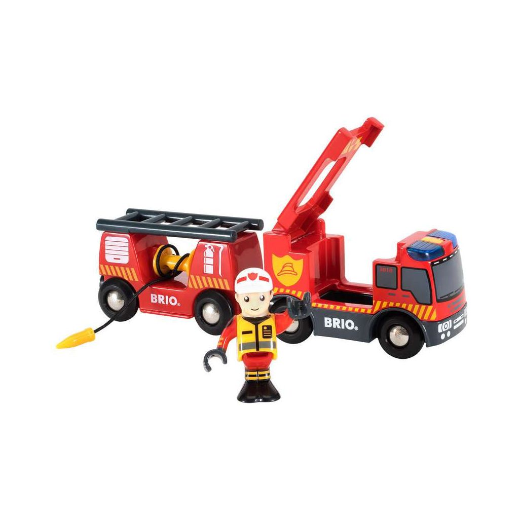 BRIO | Feuerwehr-Leiterfahrzeug mit Licht & Sound